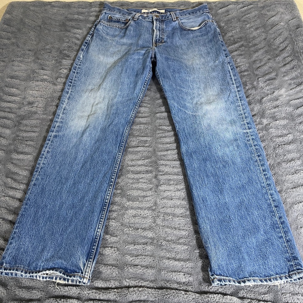 Gap Relaxed Fit Jeans Mens 35x32 Blue Medium Wash Vintage 100% Cotton AP775